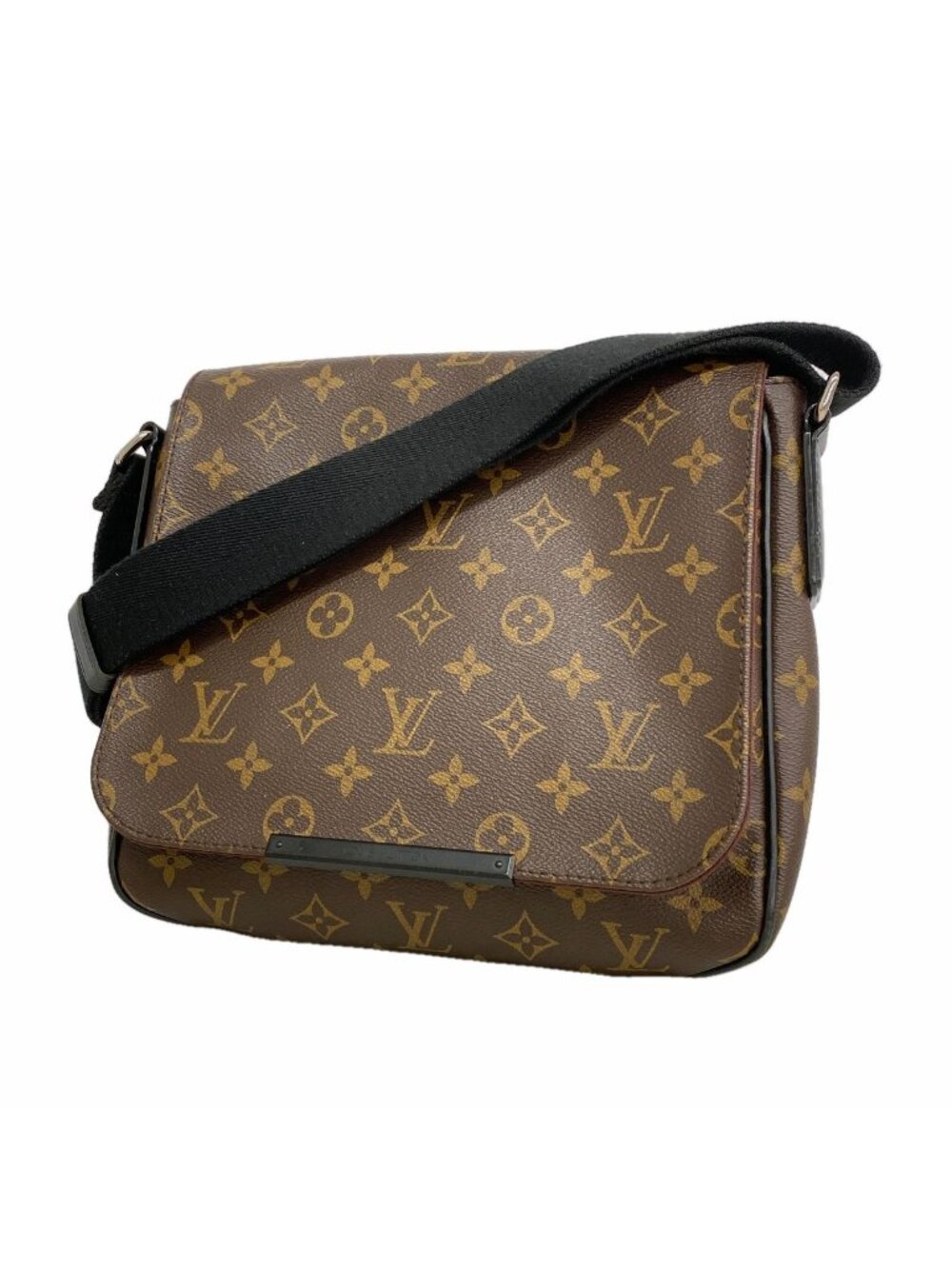 Louis Vuitton Shoulder Bag Monogram Macassar District PM Brown
